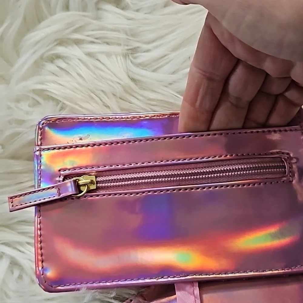 Maurices Maroon Wallet and Unbranded Iridescent Pink Wallet Set
